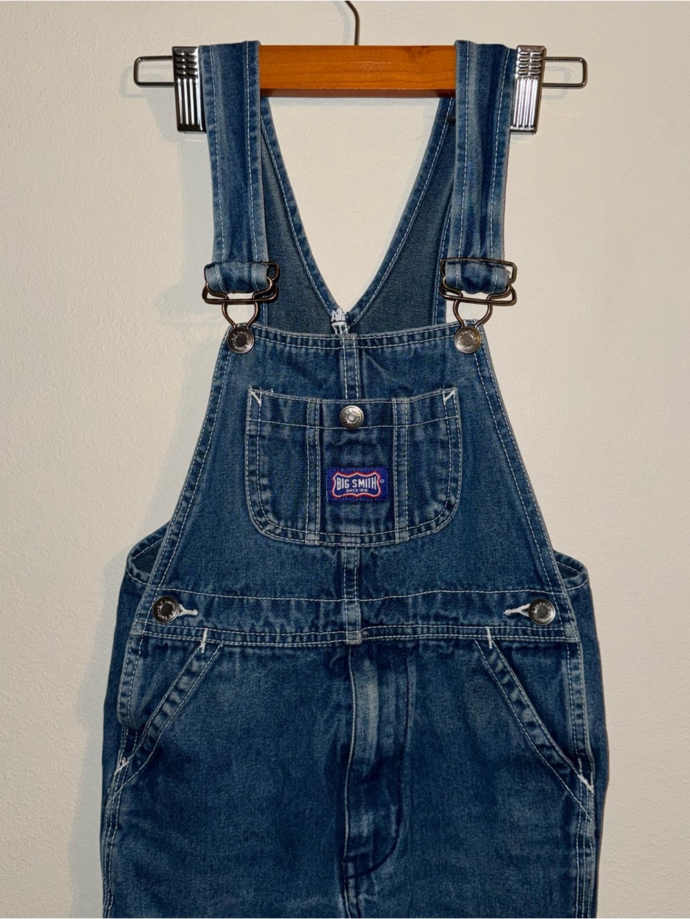 Big Smith Denim Bib Overalls Youth Size 7 Vintage Style Workwear